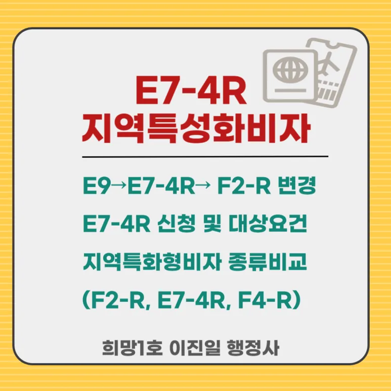 E-7-4R regional-specialized visa at a glance